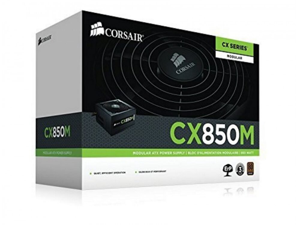 Corsair CX Series CX850M, 850 Watt (850W), Semi Modular Power Supply
