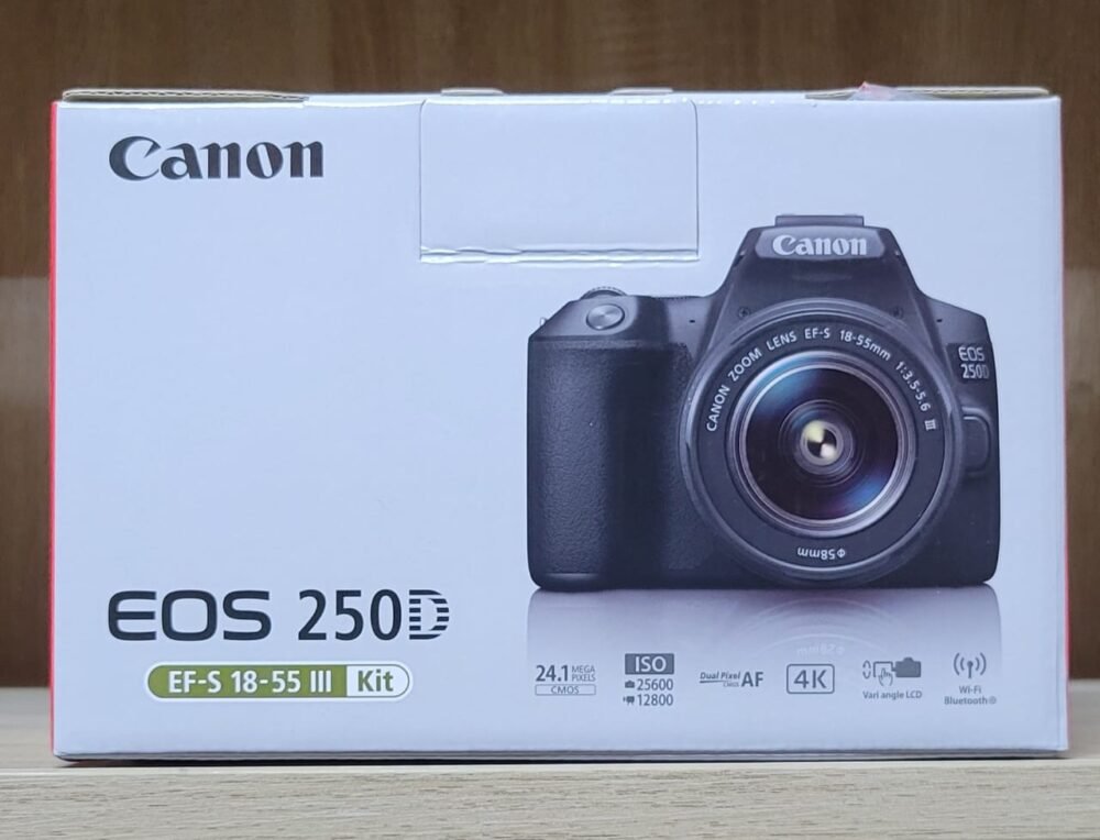 Canon EOS 250D Rebel SL2 Kit with EF-S 18-55mm f/4-5.6 is STM Lens Digital SLR Cameras (Black)