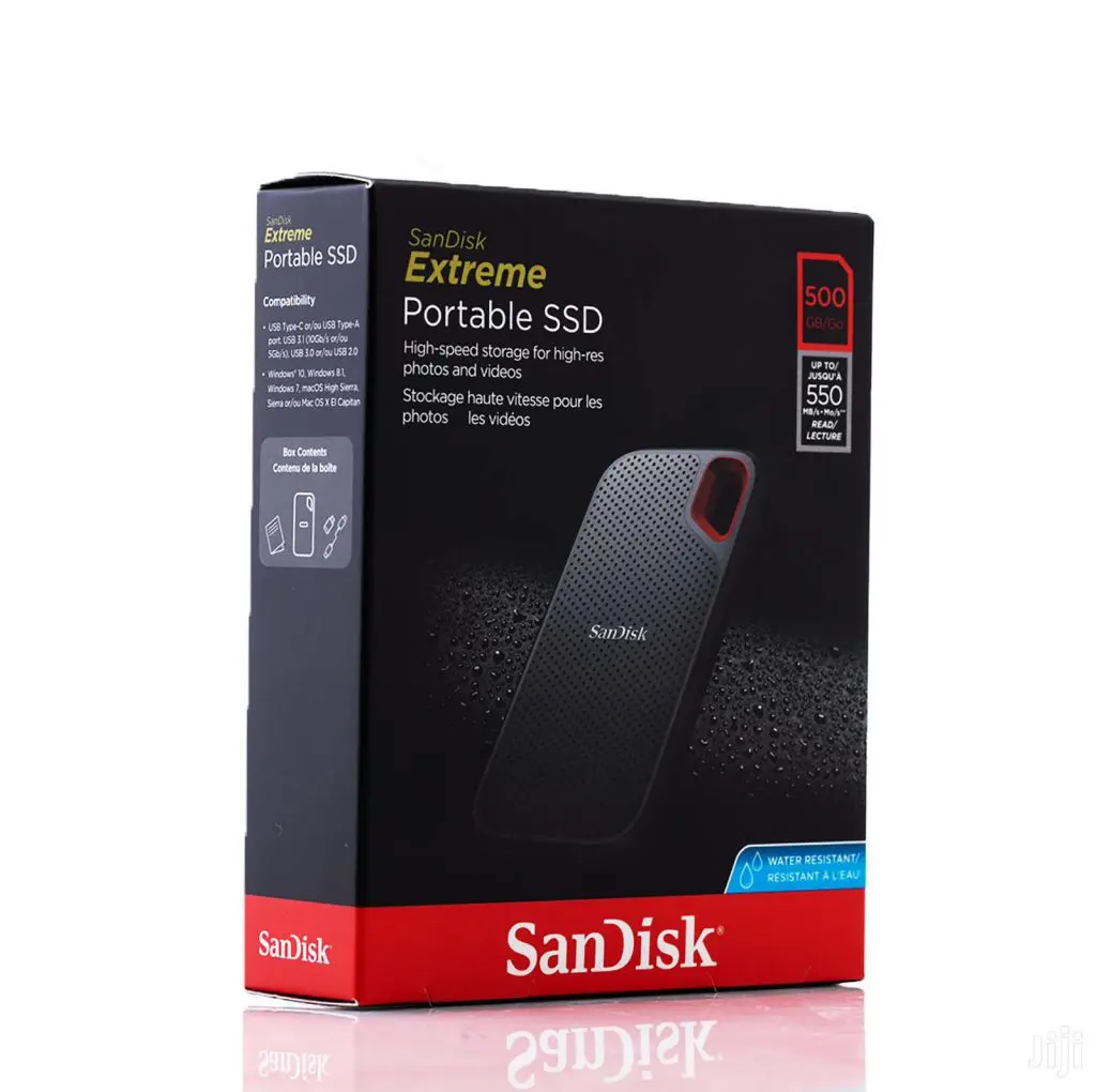 SanDisk 2TB Extreme Portable External SSD-Up to 550MB/s-USB-C, USB 3.1 E61