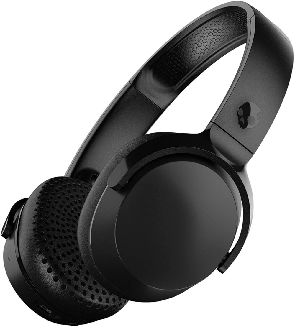 Skullcandy Riff Wireless On-Ear Headphones with Microphone, Bluetooth Wireless, Rapid Charge 12-Hour Battery Life, Foldable, Plush Ear Cushions with Durable Headband, Black