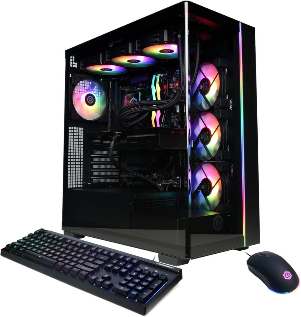 Cyberpower Gamer Xtreme Core™ i7-14700F 2TB ssd 32GB WIN11 Nvidia RTX 4070 12gb BLACK.