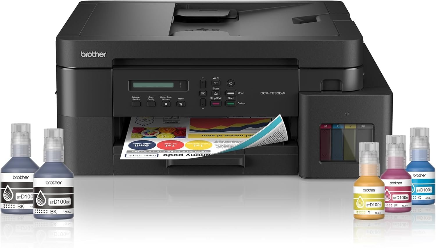 Brother Wireless All In One Ink Tank Printer, DCP-T830DW