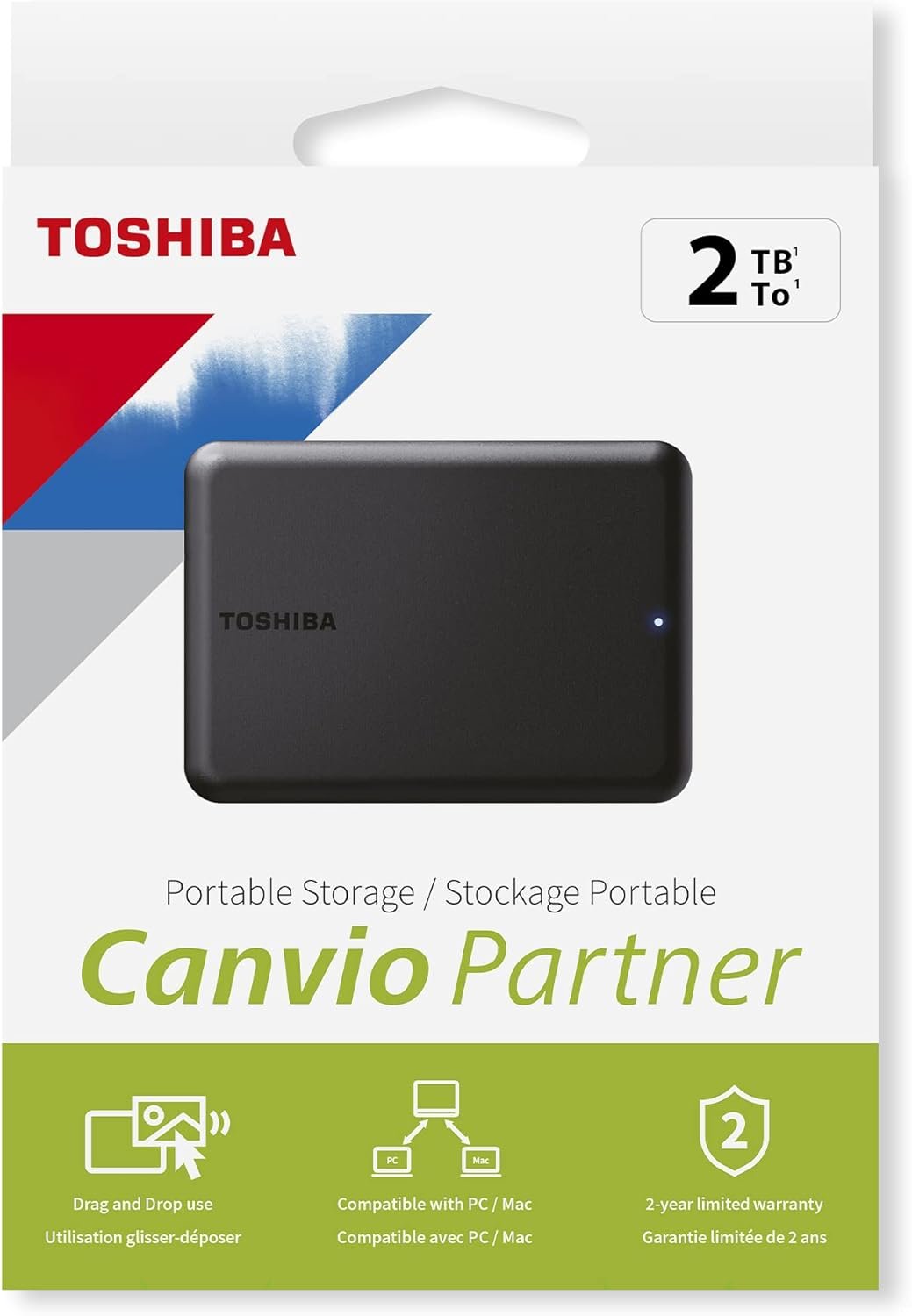 Toshiba Canvio Partner 2TB Portable 2.5’’ External Hard Drive - HDTB520EK3AB
