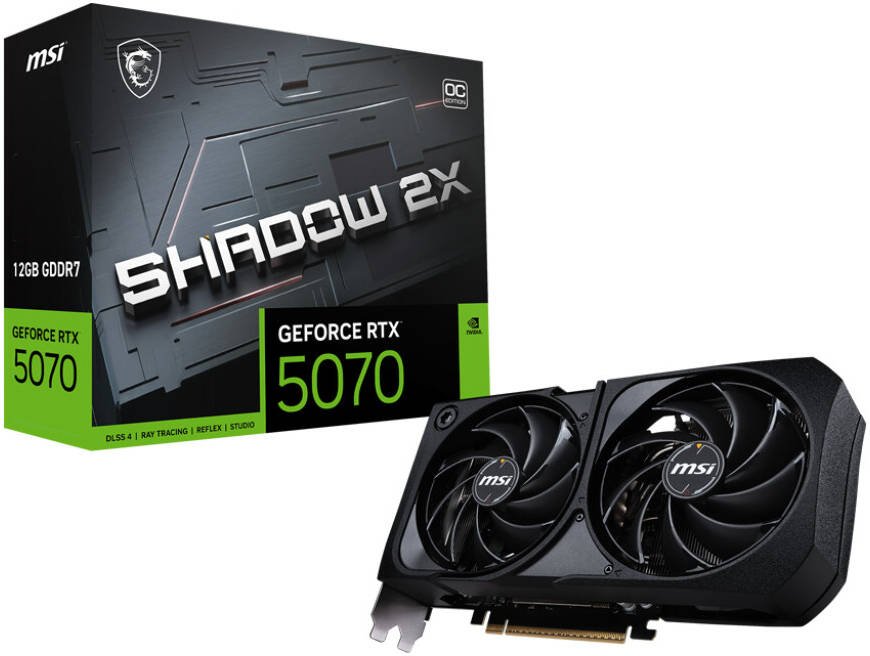 MSI GeForce RTX 5070 12G SHADOW 2X OC, 12GB GDDR7