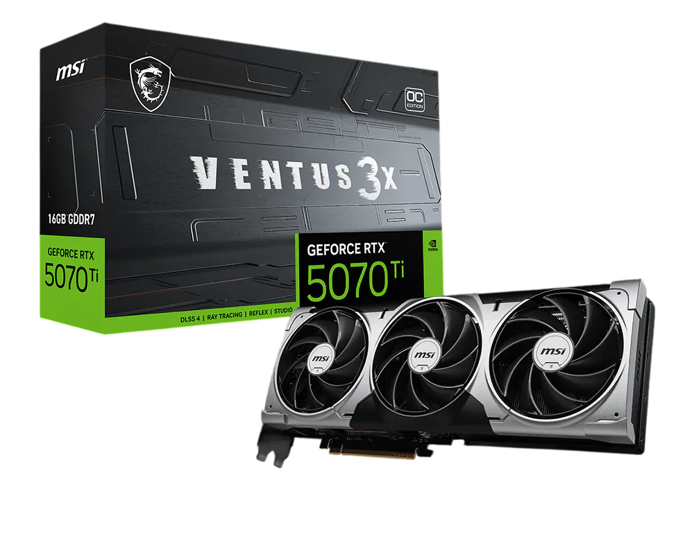 MSI GeForce RTX 5070 Ti Ventus 3X graphics card