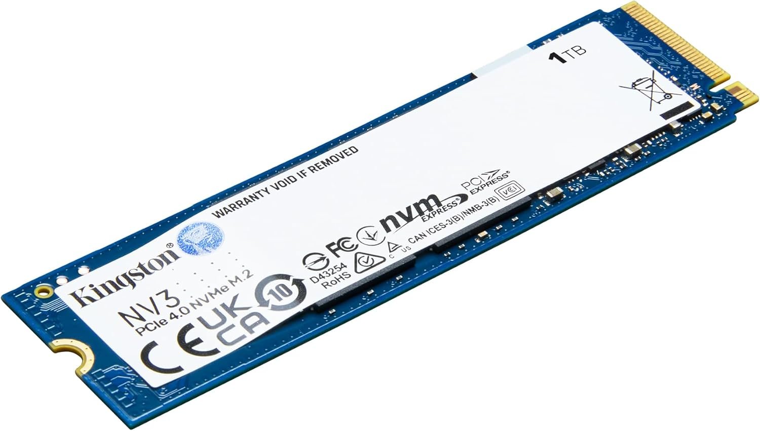 KINGSTON SNV3S 1 TB NVMe M.2 PCIe Gen 4x4 2280 SSD - Up to 6000 MB/s