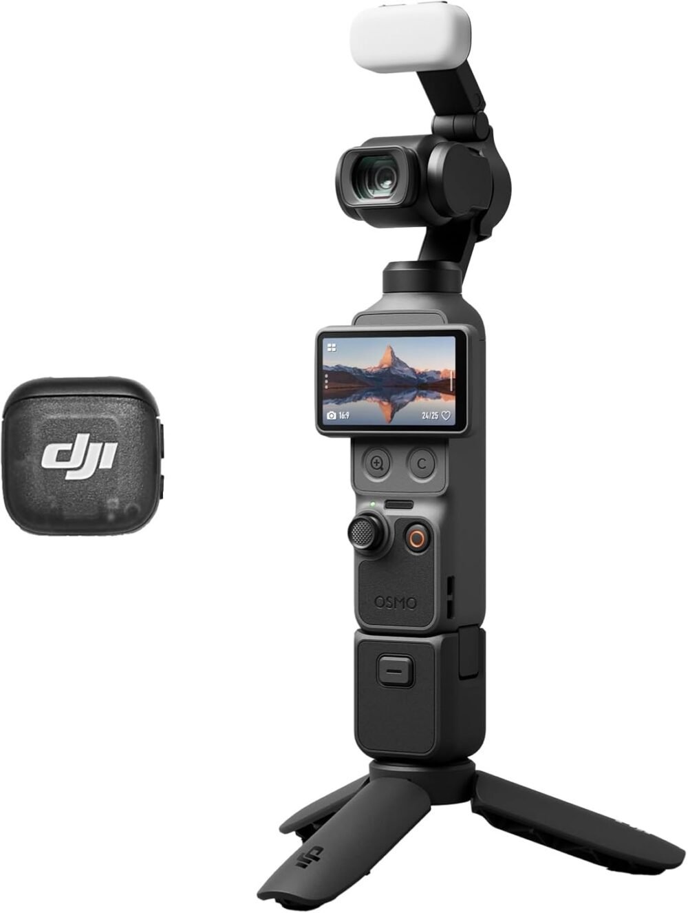 DJI Osmo Pocket 4 Creator Combo, Pocket Gimbal Vlog Camera | 1″ CMOS & 4K/240fps, 2× Lossless Zoom, 107GB Built-in Storage, Mic 3 Transmitter, Fill