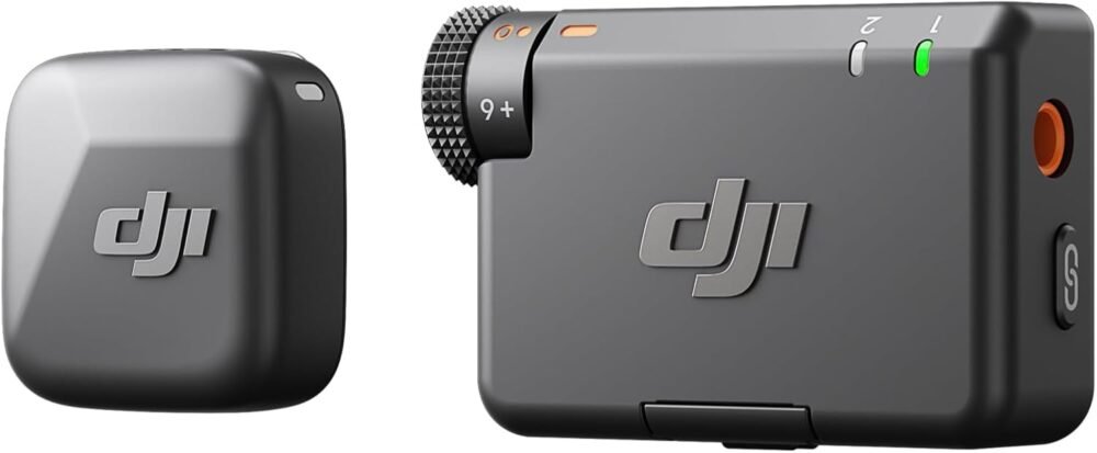 DJI Mic Mini (1 TX + 1 RX), Ultralight, Detail-Rich Audio | Noise Cancelling, Automatic Limiting, Wireless Microphone for Camera/iPhone/Android, Vlog