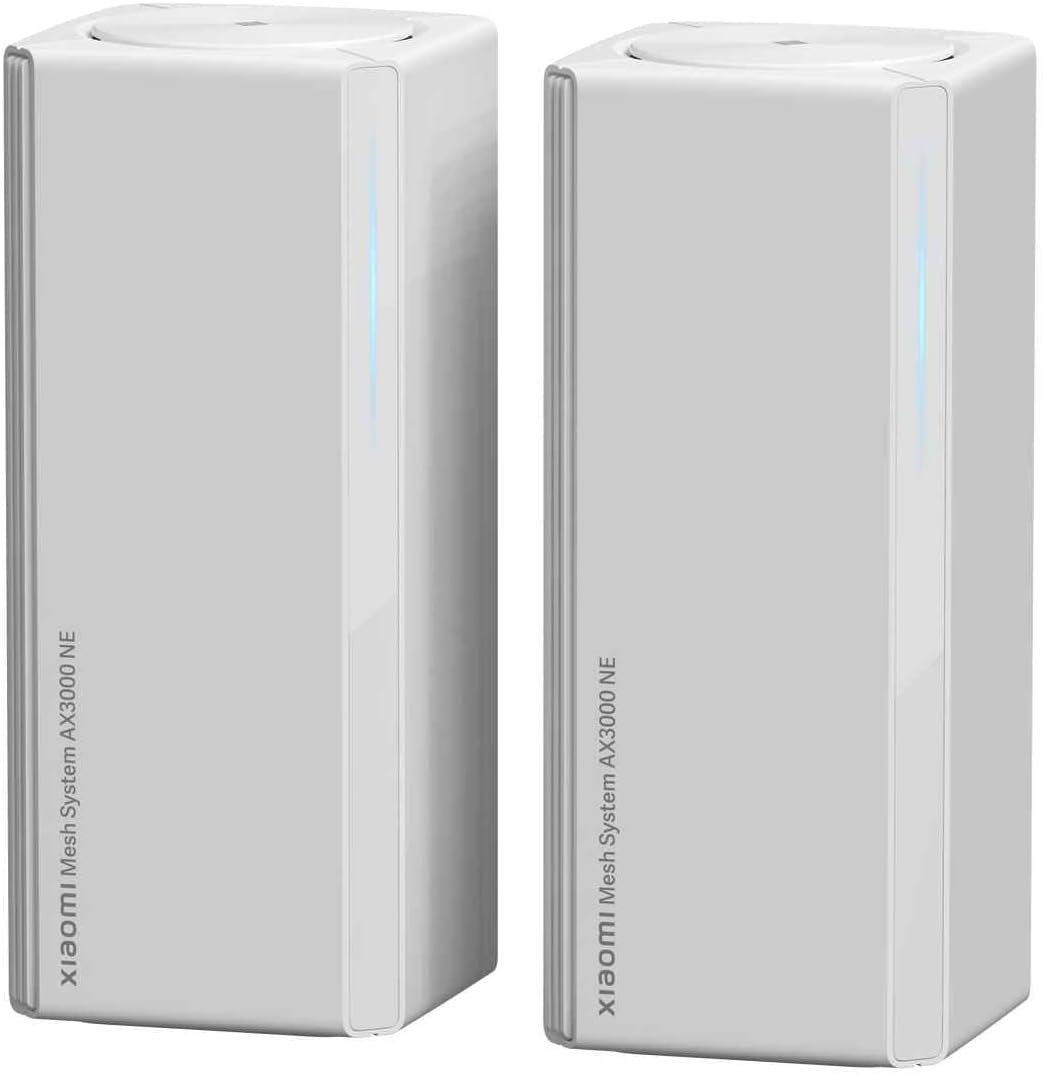 Xiaomi Mesh System AX3000 NE EU – Wi-Fi 6 Dual-Band Mesh Router (2-Pack)