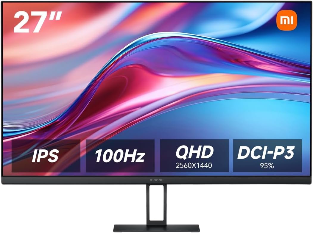 Xiaomi 2K Monitor A27Qi 27″ QHD IPS – 100Hz, 95% DCI-P3, 100% sRGB