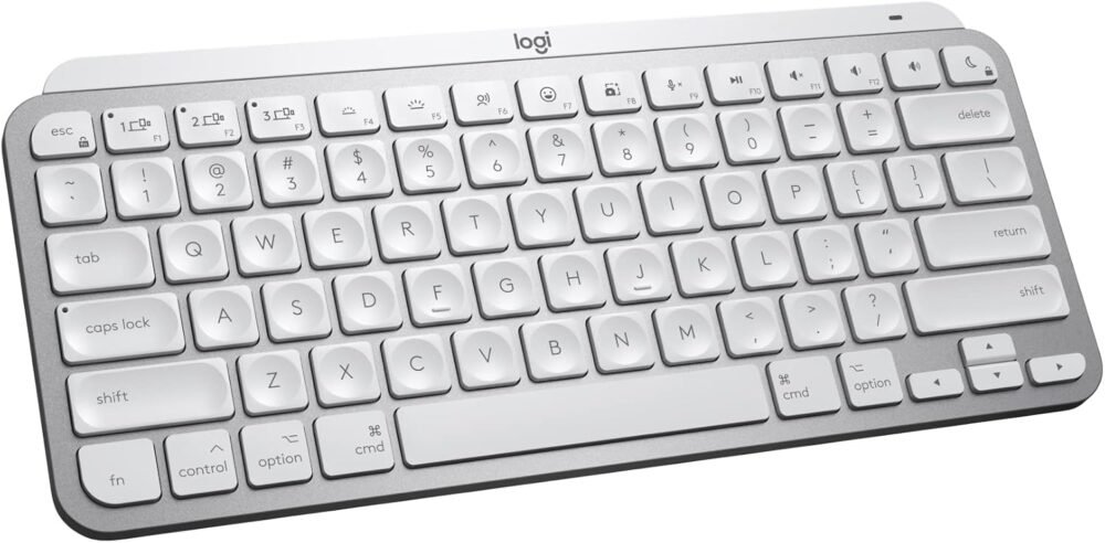 Logitech MX Keys Mini for Mac Minimalist Wireless Keyboard - Pale Grey