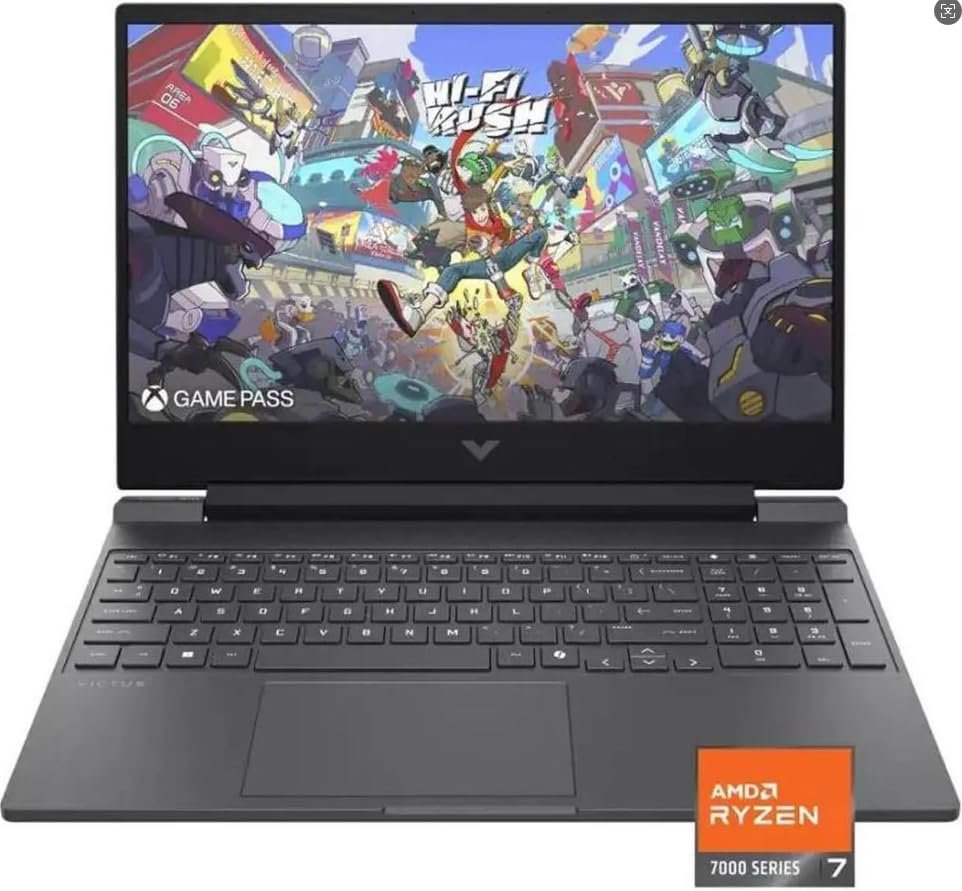 HP Victus 15.6" 144Hz Full HD Gaming Laptop | AMD Ryzen 7 7445HS |NVIDIA GeForce RTX 4050|Copilot |Backlit| 16GB RAM DDR5 | 512GB SSD |Mica Silver...