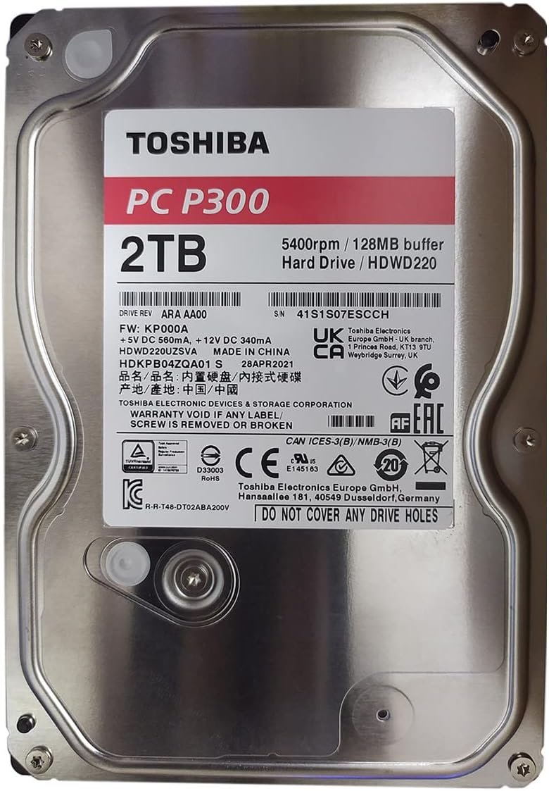 Toshiba 2TB Desktop 7200rpm Internal Hard Drive