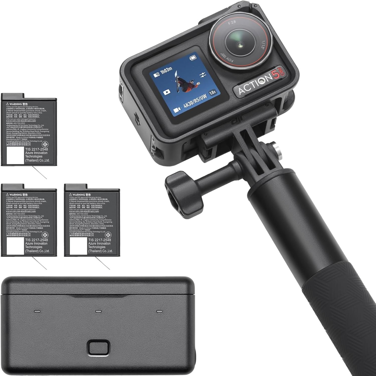 DJI Osmo Action 5 Pro Adventure Combo, Waterproof Action Camera