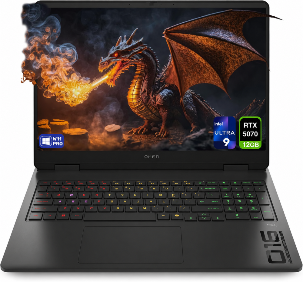 Buy HP OMEN 16 Gaming Laptop with Intel Core Ultra 9-285H, 32GB DDR5 RAM, 2TB PCIe SSD, NVIDIA GeForce RTX 5070 and 16″ WQXGA 240Hz display. Windows 11 Pro.