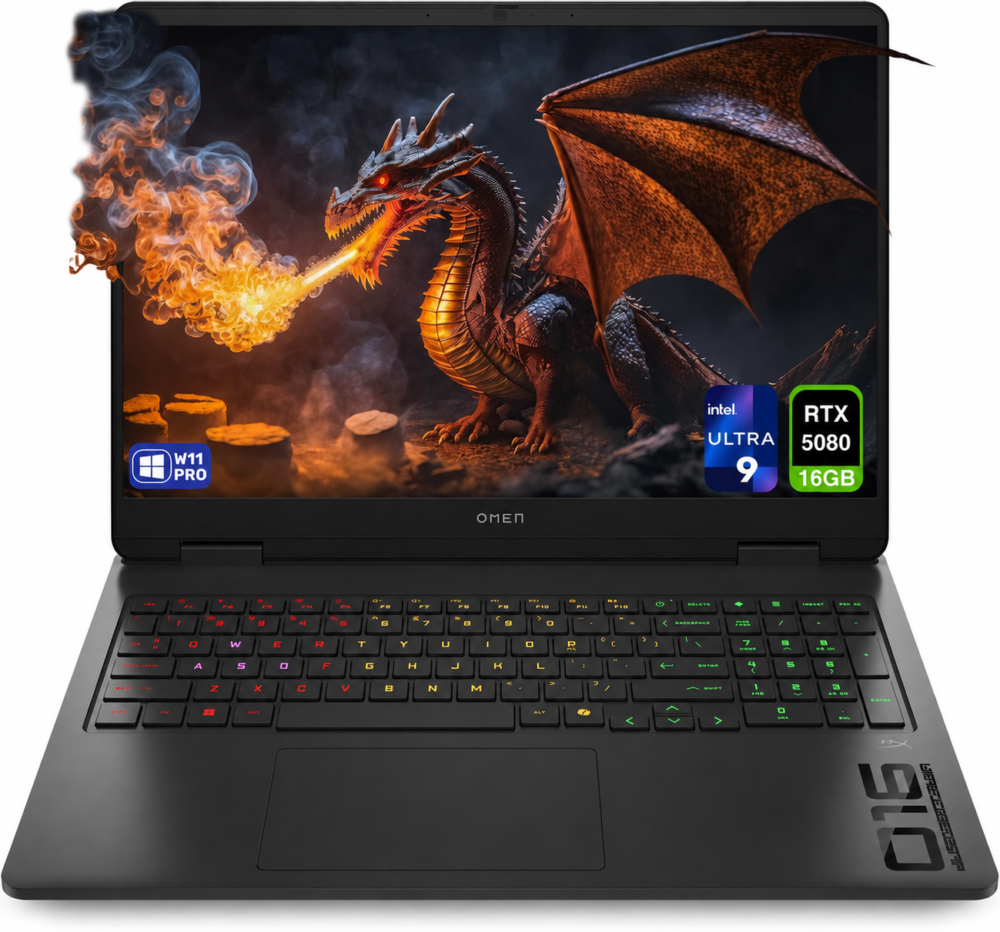 Buy HP OMEN 16 Gaming Laptop with Intel Core Ultra 9-285H, 32GB DDR5 RAM, 2TB PCIe SSD, NVIDIA GeForce RTX 5080 and 16″ WQXGA 240Hz display. Windows 11 Pro.