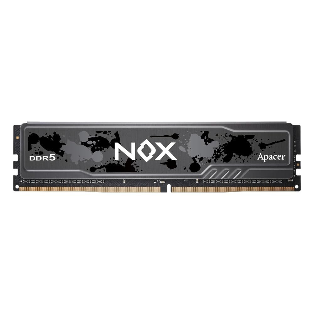 Apacer NOX DDR5 RAM 16GB (1X16GB) 5600MHz CL40 1.35v UDIMM Desktop Gaming Memory Compatible with Intel XMP/AMD Expo - AH5U16G56C522MBAA-1