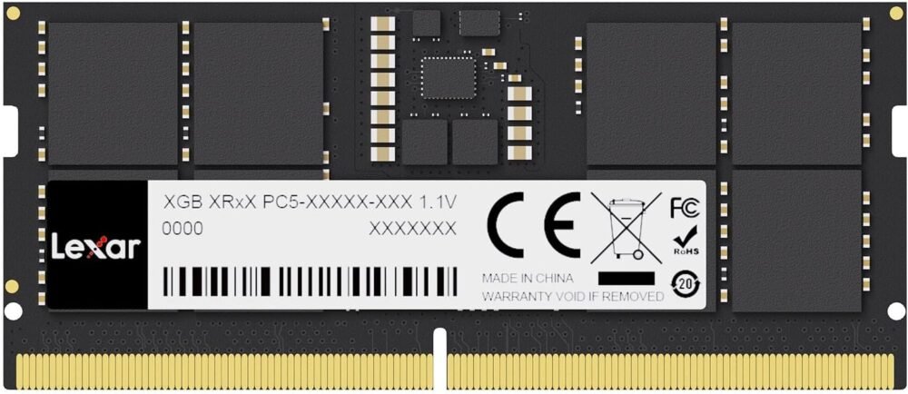 Lexar SODIMM 16GB DDR5 RAM 5600 MHz, 262-Pin DDR5 Laptop RAM, High-Performance Gaming DRAM SO-DIMM for Laptop Memory/All-in-one Intel NUC mini-PC, 1.1V