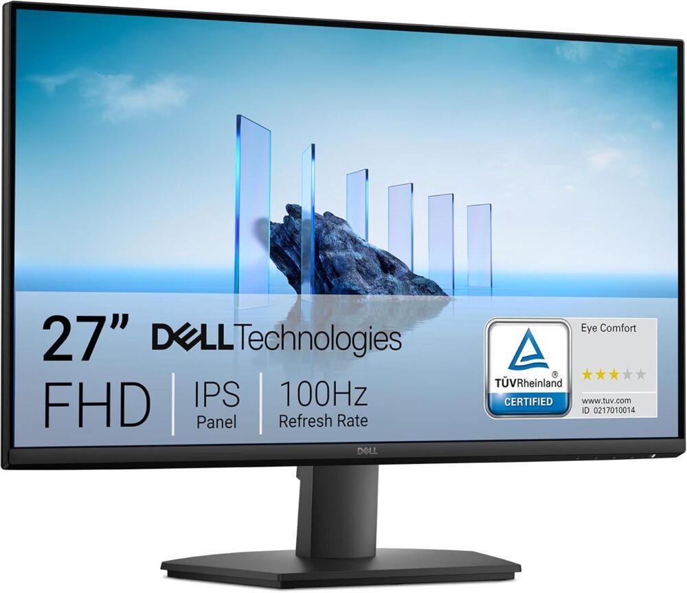 Dell SE2725HM 27-Inch FHD Monitor – 100Hz, VA Panel, 5ms Response Time, HDMI & VGA Connectivity